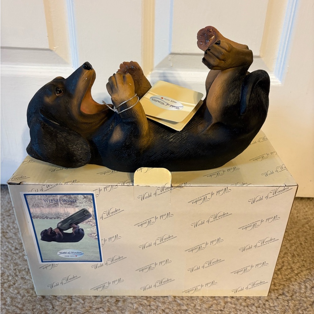 World of Wonders Playful Dachshund Figurine - Black and Tan
